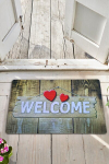 Uksematt Wooden Heart 40x60 cm