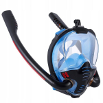 Sukeldumismask kahe toruga, S/M, must