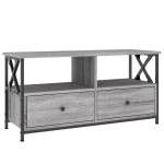 vidaXL telerikapp, hall Sonoma tamm, 90x33x45 cm, tehispuit ja raud