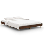 vidaXL voodiraam, pruun tamm, 135 x 190 cm, tehispuit