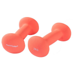 Neopreenkattega hantlid Tunturi, 2 kg, punane