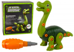 Dinosaurus Brachiosaurus koos kruvikeerajaga Lean Toys, roheline