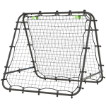 Reguleeritav, kokkupandav jalgpalliv&auml;rav, metallraam, 100 x 68-95 cm, must, Juoda