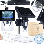 Mikroskoop Rosfix DM3-Z01B049 &ndash; 4,3'' LCD ekraan, Suurendus 50X&ndash;1000X, 1080P, 8 LED