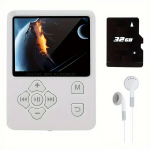 Mp3 m&auml;ngija MP3 M&auml;ngija, 32G M&auml;lukaardiga Multim&auml;ngurežiimiga Muusika, Raadio, Salvestus, Video, E-raamat ja Stopper., Baltas