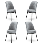 4 tooli komplekt Asir Dexa, hall/must