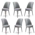 6 tooli komplekt Asir Dexa, hall/pruun