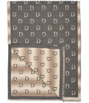 Soe stiilne ombre mustriga sall D-kirjaga pehme sile 180x65 cm