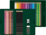 Faber-Castell Polychromos v&auml;rvipliiatsite komplekt + Pitt Graphite Matt pliiatsid 40 tk