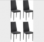 4 tooli komplekt Notio Living Sally, must