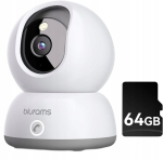Blurams Wi-Fi 2K+64G MicroSD sisekaamera, &ouml;&ouml;n&auml;gemine, 360&deg; p&ouml;&ouml;rlemine