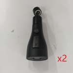 2tk K&ouml;&ouml;gikraani Pikendaja Pritsmekaitsega - 360&deg; P&ouml;&ouml;ratav, 3 Režiimi, Messing & ABS, Must/H&otilde;be , 2 Juoda
