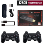 (128G)Uus X2 Plus Game Stick 4K HD videom&auml;ngukonsool 2.4G topelt juhtmevaba m&auml;ngupulk N64/PSP/PS1/GBA jaoks, 128G