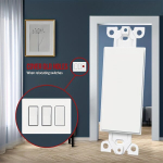 2/5tk Dekoratiivne Seina Plaat T&uuml;hi Sisestus, Vastupidav Termoplastik Pol&uuml;karbonaat/ABS Materjal