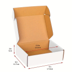 30tk Valge Mitmekesised Saadaval Postisaatmise Pakendkarbid, Lainepapist Karbid., 17,78*12,7*5,08 cm
