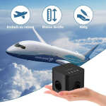 Euro pistikupesa kuup, 7-in-1 pesakarp 250V/13A, 4 USB, 3 pesa, l&uuml;litiga, 2 meetrist kaabelit, must.