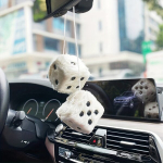 1 Paar Retro Ruutpeegel Rippuvad Paar Udused Palus T&auml;ringud Auto Interj&ouml;&ouml;r Kaunistus., Baltas