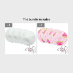 Mumsbest 4tk Imetamispadjad Bambus Rinnapadjad Ema Imetamiseks., Beige-WNP07 + Rožinė-WNP09*2