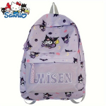 Sanrio Hello Kitty ja Kuromi seljakott - Armas Multikas Pol&uuml;amiid Topelt&otilde;lapaelad Suure Mahutavusega Koolikott &Otilde;pilastele., Violetinė Kulomi