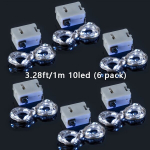 6 Pakki Mini Led Haldjatuled Patarei T&ouml;&ouml;tab String Tuled, Įvairiaspalvis