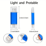 USB pulk 4tk K&otilde;rge Kvaliteediga USB M&auml;lupulk Dual OTG Type C, Sidabrinis