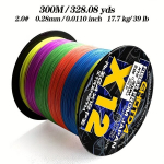 GHOTDA 300m/328yds X12 Mere Kalastusk&ouml;is, 12-kiuline Punutud K&ouml;is, Kalastustarvik, 0,28 mm 17,69 kg