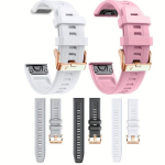 Nutikell 20mm QuickFit K&auml;ekellarihm Garmin Fenix 5S 6S 7S Naistele, Baltas