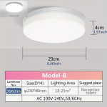 &Uuml;mmargune LED Laevalgusti 16W/22W/34W/45W Soe K&uuml;lm Neutraalne., 23cm/9,06col.-34W