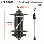 HASSNS PRO7 Jalgratta Rumm Mtb Kuubik 32 Ava 12v Kl&otilde;ps, Maastikuratta 32A Kuubik 120Heli 6 Krihvid Rumm SHIMANO HG jaoks., Juodas vienas priekis