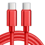 60W Type-C Kiirkaabel USB-C MacBooki jaoks, Raudona