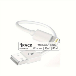 [1Pak 1ft/30cm, 3ft/90cm]Auto Carplay Kiire Laadimiskaabel[MFi Sertifitseeritud] IPhone USB A Kuni 8 PIN Kaabel IPad AirPods Ja Rohkem, 1 pakuotė - 1 pėda (30 cm)