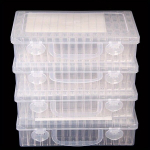 1/2/4tk 64-Grid Teemantmaalitarvikute Korraldaja, Plastist L&auml;bipaistev Hoiukarp, Kaasaskantav Helme Kunstik&auml;sit&ouml;&ouml; Karp, 64Gird/4set