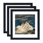 3-Pakk Klassikalised Mustad Puidust Raamid 10x10, 10&times;10【25,4&times;25,4cm】