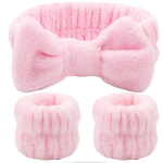 3-osaline Komplekt Kohev Peapael K&auml;epael Komplekt Elastne Lips Dekoratsioon Peapael, Rožinis
