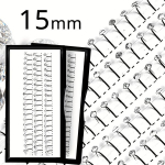 H&otilde;bedased Rhinestone Dekoratiivsed Ripsmed, Haldjas Ripsmepikendused., 15 mm