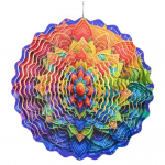 3D Mandala Tuulekeeris - Klassikaline Kineetiline Metall Tuulep&uuml;&uuml;dja Aia Skulptuur