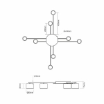 Sisevalgusti Videx 8 x GX53, must