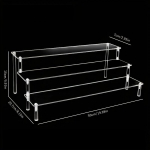 1tk, L&auml;bipaistev Kuvarialus Kujukeste jaoks, Akr&uuml;&uuml;lalus Kosmeetika ja Aksessuaaride Ladustamiseks., 50,01 cm 3 sluoksniai