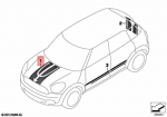 Bmw Mini Countryman R60 Mootoriruumi kaane liistud Ehtne 51149813677
