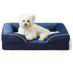 Pestav Orthopediline Koeradiivan - Ultra Mugav Koeravoodi Lemmikloomadele - Hingav & Veekindel Lemmiklooma Voodi - Munavaht Diivan Hall V&auml;rvi, Mėlyna