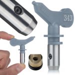 V&auml;rvipihustiotsik Rosfix UltraHeavy 343 &ndash; Lai pihustus 15 cm, Vastupidav nikeldatud metall, K&otilde;rgsurve