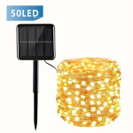 1tk 50LED/100LED/200LED P&auml;ikesepatarei Valguskett - Vasktraat, 8 Valgusrežiimi - Mitmek&uuml;lgne V&auml;lisdekoor Aedadele, Terrassidele, Puuedele, Pulmadele ja P&uuml;hadele (Soe Valge/Mitmev&auml;rviline/Valge)., &Scaron;ilta &scaron;viesa