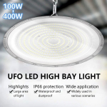 1tk Super Ere LED UFO Garaaži Valgusti Veekindel T&ouml;&ouml;stuslik Lamp., 400W