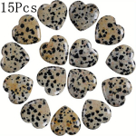 20mm Kristall Looduslik Dalmaatsia Jaspis S&uuml;da Armastus Lihvitud Peopesa Kivi., 15 vnt