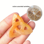 Looduslikud Gemstone Triquetra Ripatsid, Iiri S&otilde;lmeg Ravikristallid., 1 vnt Geltonasis nefritas