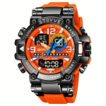 STRYVE Moe Meeste Spordikellad, LED &Auml;ratuskell Kronomeeter Kellad variant-101801, Oranžinė