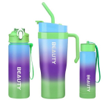 Veepudel Bidon ombre 3in1 tass k&auml;epidemega ja m&otilde;&otilde;tetoruga kaasaskantav BD13WZ2