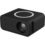Projektor Mini videoprojektor Kaasaskantav Full HD WiFi meediapleier Sisseehitatud k&otilde;lar 2W 4&Omega; USB-m&auml;lukaardi liides must
