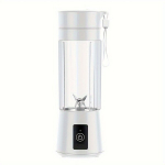 380ml 4 v&auml;rvi USB laetav kaasaskantav blender smuutideks ja kokteilideks, Baltas