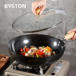Byston Premium Malmpann Kaasiga - 32.0cm Kalasoomus Muster, Ideaalne Praadimiseks & Segamiseks